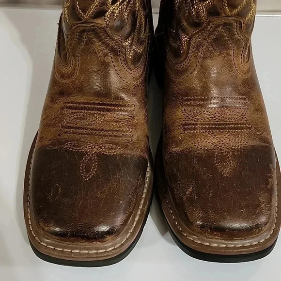 Kids Amarillo Dan Post Cowboy Boots, Brown, Size Children's 1D, PreOwned - Picture 12 of 16
